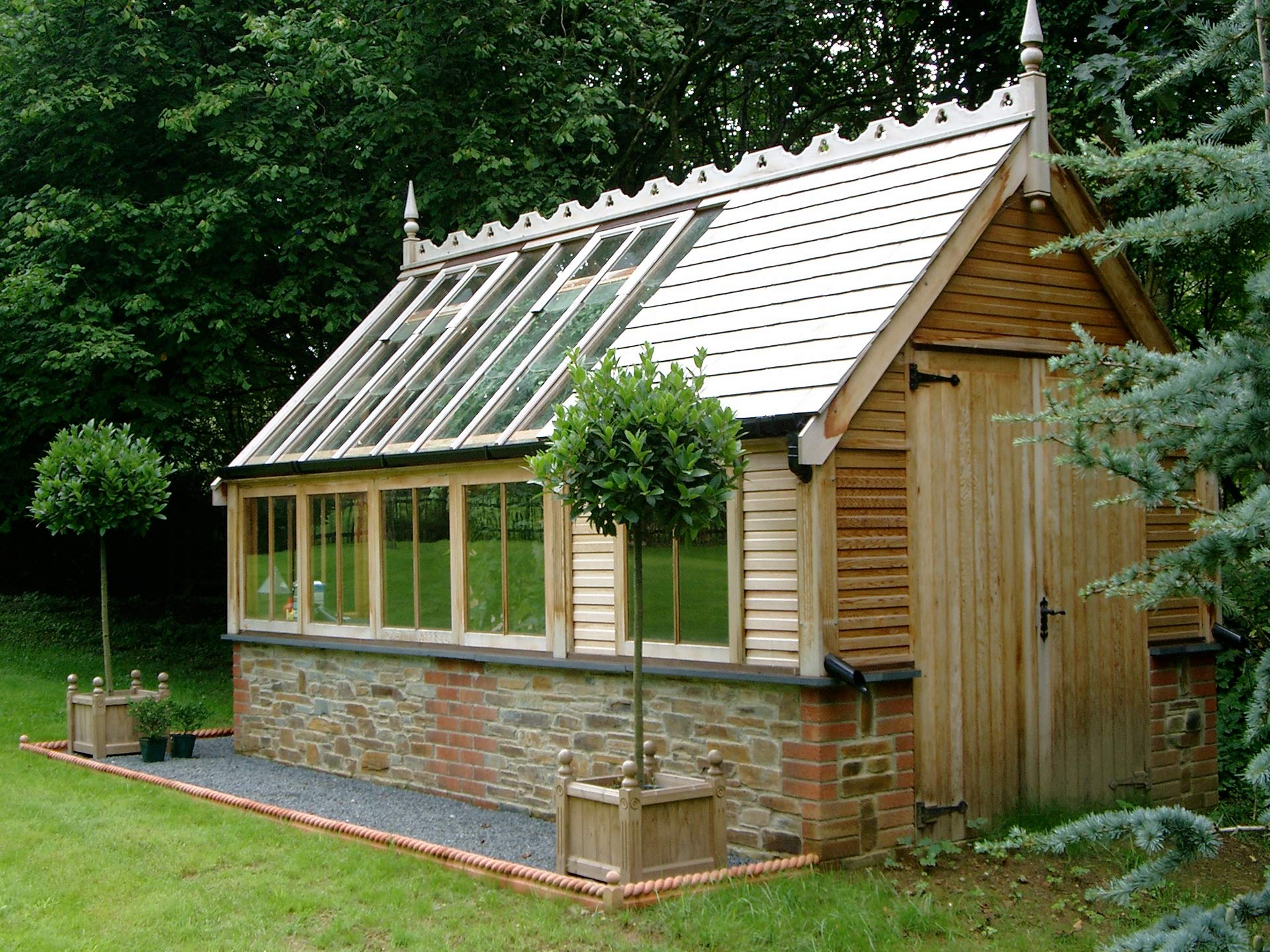 Optional double doors to potting shed.